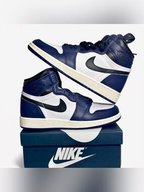 🆕 Nike Air Jordan 1 High OG Navy Black Off White new in box size 9 Women 7.5 Men